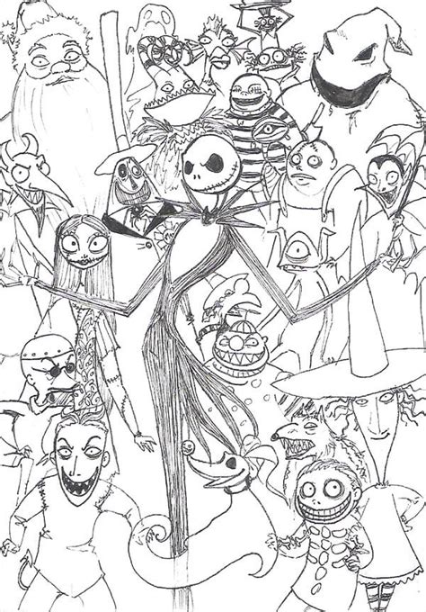 La Boda De Jack Skellington Para Colorear Imprimir E Dibujar