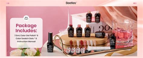 Amazon Beetles Jelly Gel Nail Polish Set 8 Nude Jelly Pink Milky