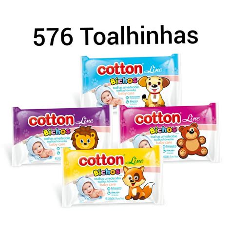 Kit Pacotes De Toalhas Umedecidas C Unidades Cada Cotton Line