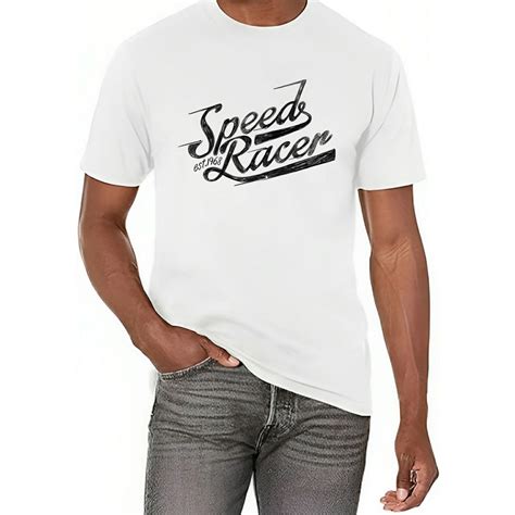 Mens Speed Racer Vintage T Shirt White