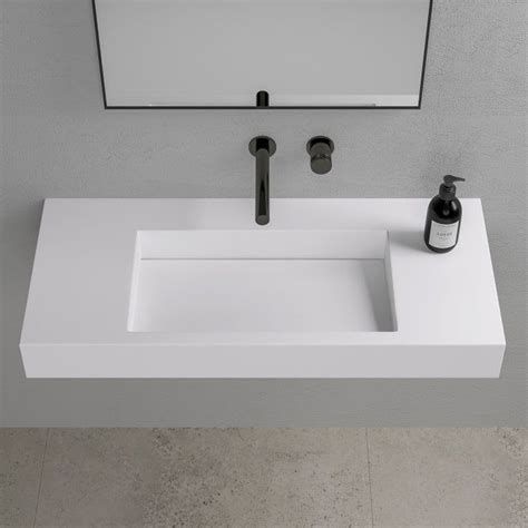 Lusso Stone Aura Stone Resin Wall Hung Counter Top Basin Basin