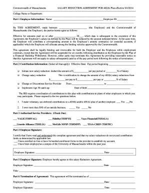 Fillable Online Mcla Salary Reduction Agreement For 403b