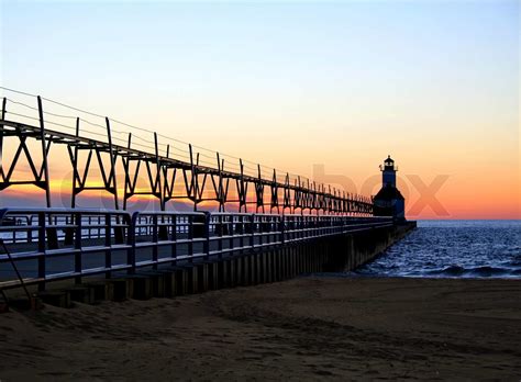 St. Joseph North Pier Lighthouse | Stock image | Colourbox