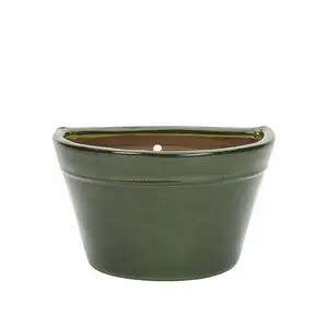 Glazed Green Wall Pot 20cm Cowell S Garden Centre Woolsington