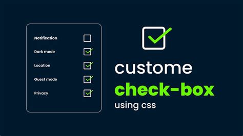 How To Make Custom Checkbox Using Html And Css Animated Check Box For