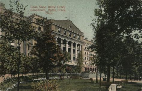 Lawn View Battle Creek Sanitarium Michigan Postcard