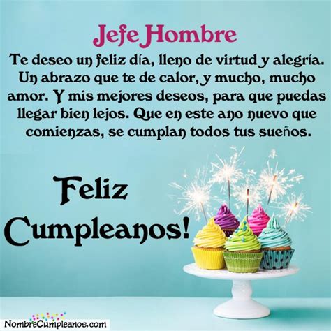 Feliz Cumplea Os Jefe Hombre Tartas Tarjetas Deseos