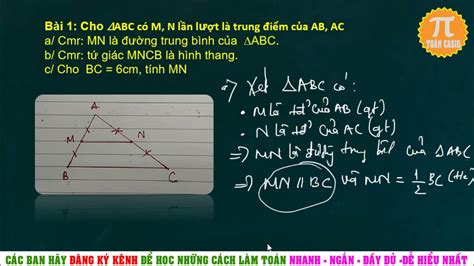 Cách Chứng Minh Đường Trung Bình Mở Rộng Hiểu Biết Về Hình Học