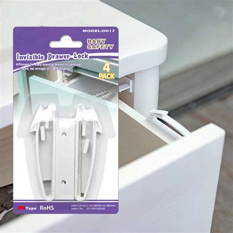 4pcs Baby Safey Invisible Latch Locks Children Protection Child Lock