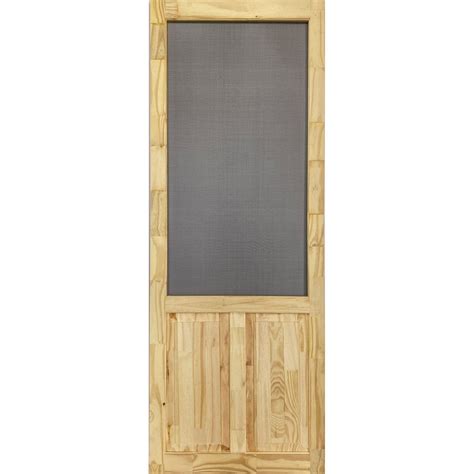36" x 80" Wood Explorer Screen Door | Screen Doors