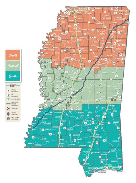 State Map - Mississippi Tour Guide