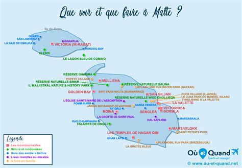 43 Lieux à Visiter à Malte Que Faire Que Voir Carte Touristique