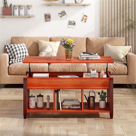 Global Pronex Lift Top Coffee Table Wood Cocktail Table With Storage Shelf Shopstyle