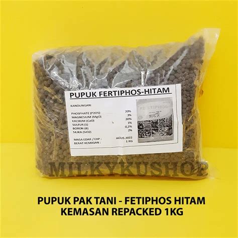 Jual PUPUK SP FERTIPHOS TSP HITAM PAK TANI REPACK 1 KG Shopee Indonesia