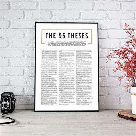 95 Theses Poster - Etsy