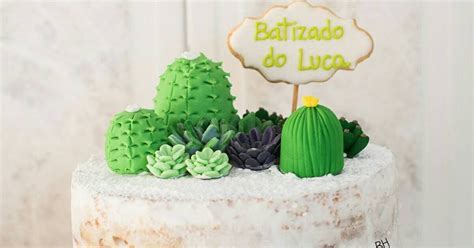 CupcakeBH Blog Batizado Luca Naked Cactos E Suculentas