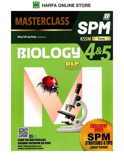 Buku Rujukan Masterclass SPM Biology Form 4 5 Kssm DLP Lazada