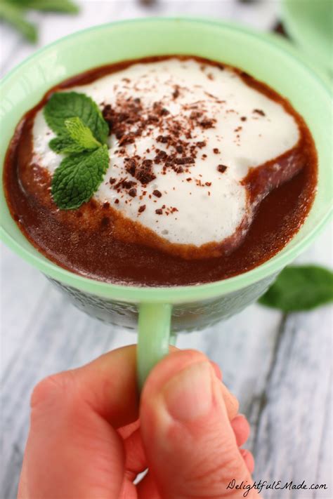 The BEST Mint Hot Chocolate Recipe | Delightful E Made