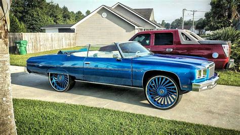 Blue Donk Donk Cars Lowrider Cars Classic Cars Trucks
