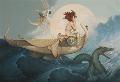 Returning Home By Michael Parkes Original Oil On Canvas