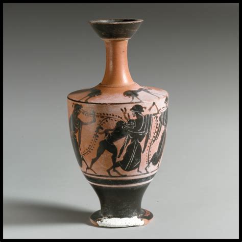 Attributed To The Krotala Painter Lekythos Greek Attic Archaic