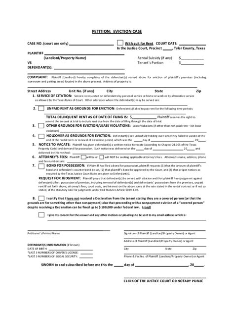 Fillable Online CASE NO Court Use Only IN THE JUSTICE COURT PCT