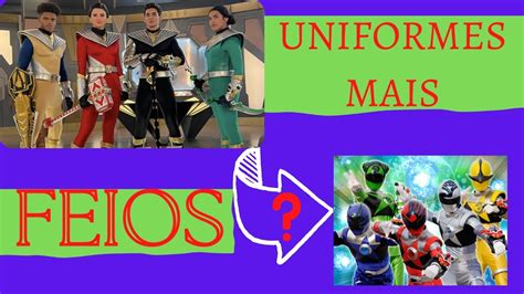 Uniformes Mais Feios De Power Rangers Youtube