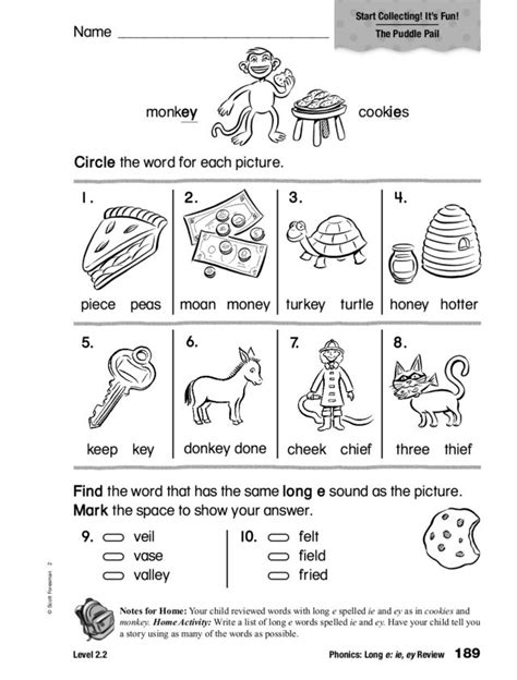 Long Ie Sound Worksheets