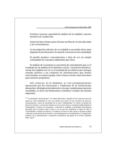 INCEPcomo Hacer Un Analisis De Coyuntura Pdf