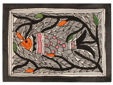 Fish Madhubani Painting X Atelier Yuwa Ciao Jp