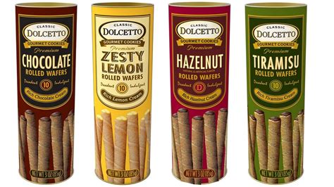 Dolcetto Premium Cream Filled Rolled Wafers Gourmet Cookies