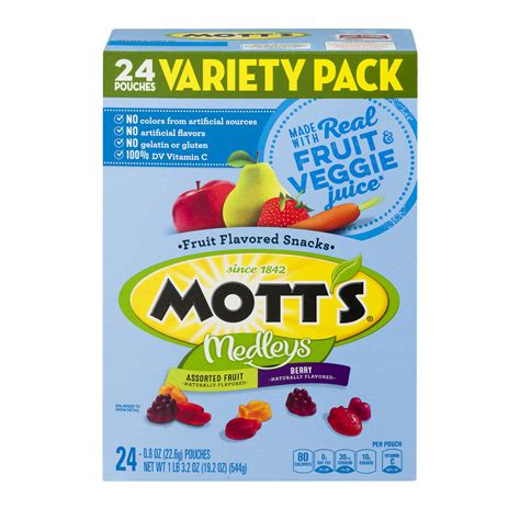 Motts Medleys Assorted Fruit And Berry Fruit Flavored Snacks Pouches