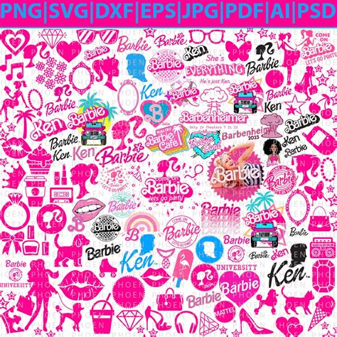 Mega Barbie Svg Bundle 115 Designs Barbie Doll Layered Svg Etsy Australia