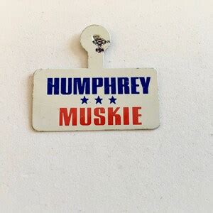 Vintage Humphrey Muskie Lapel Tab Election Hubert Etsy