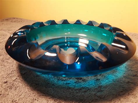 Big Ole Blue Glass Ashtray Collectors Weekly