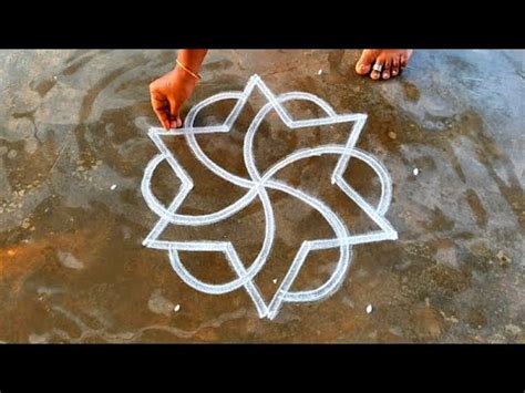 Tamil New Year Special Star Kolam Chithirai Madham Flower Kolam Easy