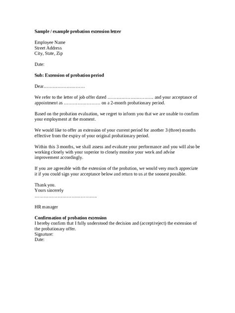 Probation Extension Letter Fill Out And Sign Online Dochub