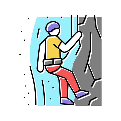 Canyoning Extreme Sport Color Icon Vector Illustration 18993129 Vector