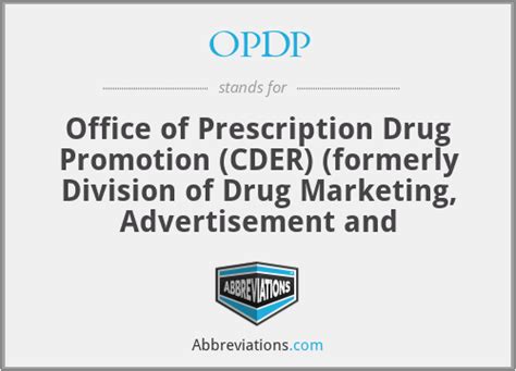 Opdp Office Of Prescription Drug Promotion Cder Formerly Division