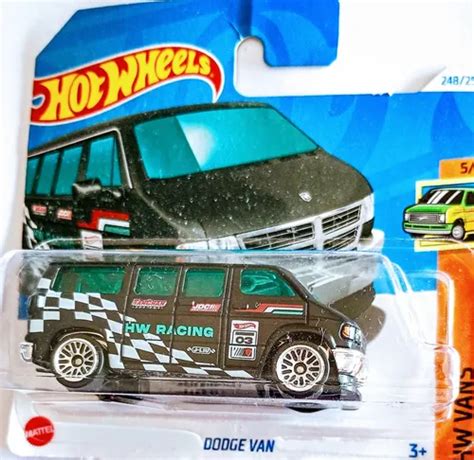 Auto Suv Hot Wheels Dodge Van Esc Negro Rdf Negro Mate Ploteado Llantas Cromadas Vidrios