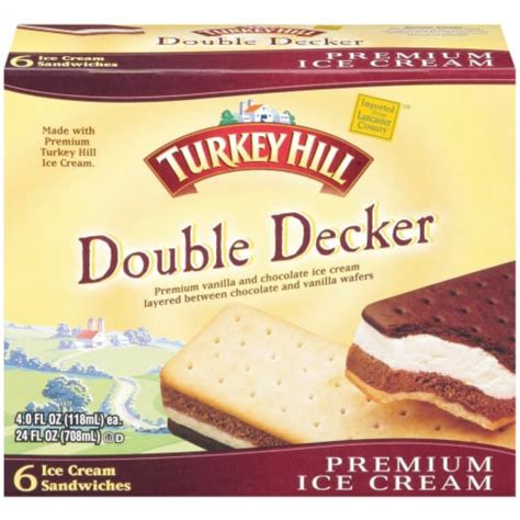 Turkey Hill Double Decker Premium Ice Cream Sandwiches, 6 ct - Kroger