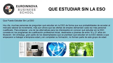 Cursos Que Puedo Estudiar Sin La Eso