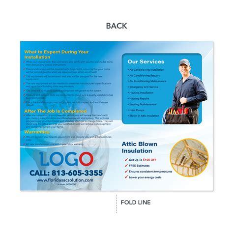 HVAC 8.5 x 11 Half Fold Brochure - High Quality Design Print Services ...