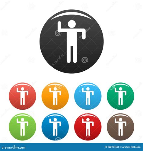 Stick Figure Stickman Icons Set Pictogram Simple Royalty Free