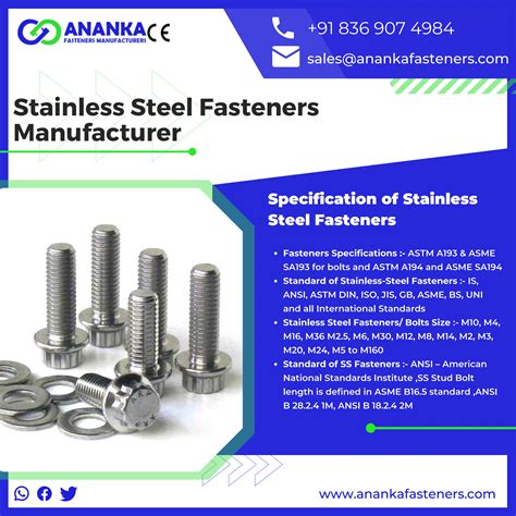 Stainless Steel Fasteners High Tensile Washer ASTM A320 Stud Bolt