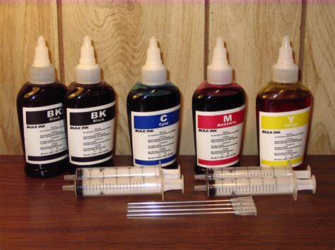 Bulk refill ink for Canon ink printer, 100ml x 5 bottles (2 Black, 1C ...