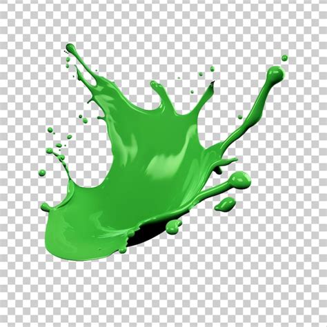 Green Liquid Splash Isolated On White Background Premium Ai Generated Psd