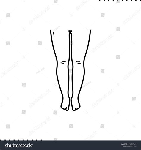 Woman Legs Vector Icon Outlines Stock Vector Royalty Free 1872717565