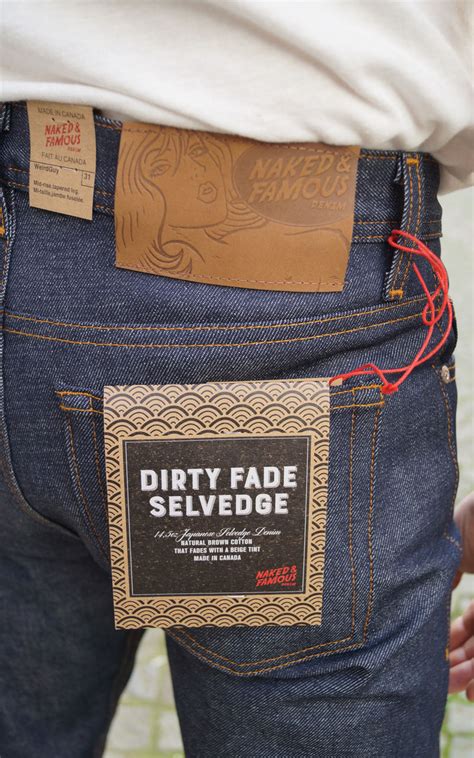 NAKED FAMOUS DIRTY FADE SELVEDGE Lederladen Ulm