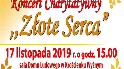 Koncert Charytatywny Złote Serca już 17 listopada